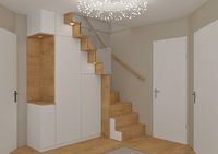 Treppenunterbauschrank mit Beleuchtung